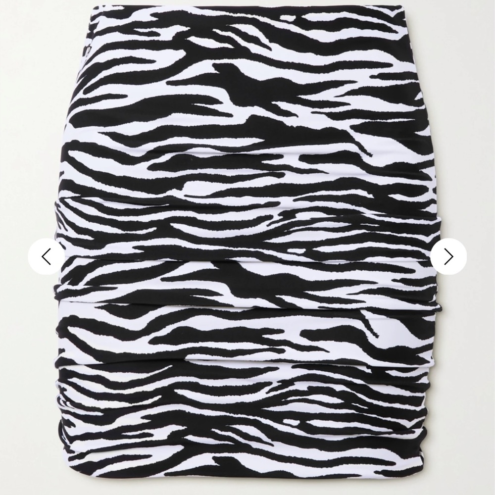 The Attico Zebra-striped Jersey mini skirt